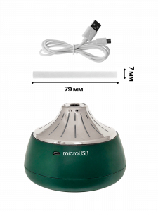 Увлажнитель воздуха для дома Огонёк OG-HOM02 Зеленый/серебро